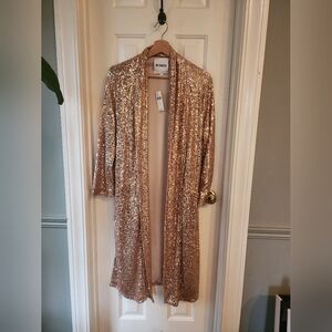 BB Dakota Gold Sequin Kimono